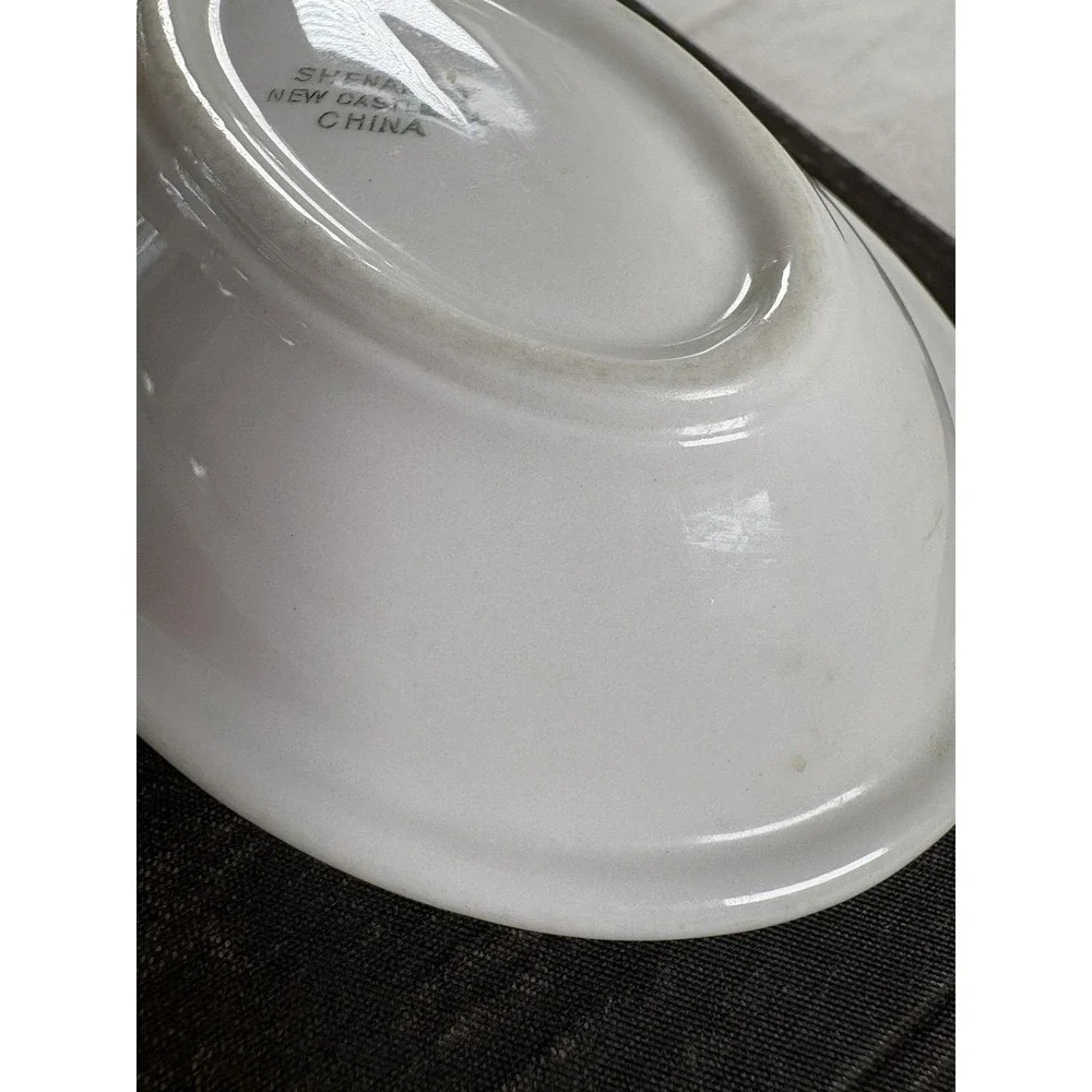Shenango China Ironstone Sm Oval Dish New Castle PA White 5.5x4